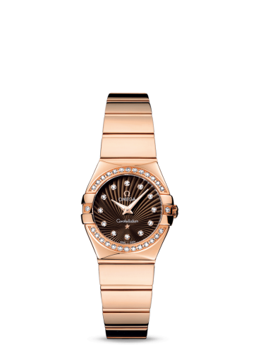 Omega Constellation Quartz 24 Polished Red Gold / Diamond / Brown Supernova